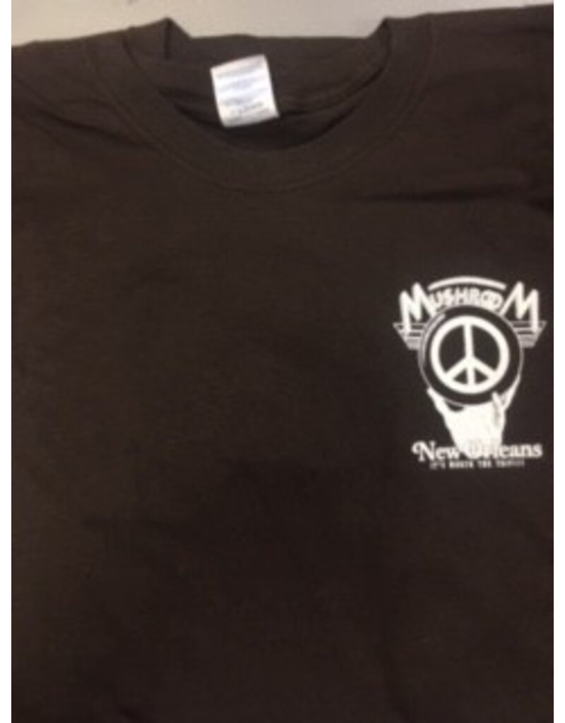 Mushroom Hand Of Peace Ultra Cotton T-Shirt Brown