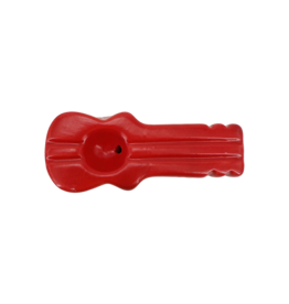 3" Guitar Ceramic Hand Pipe Red