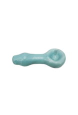 3" Bone Ceramic Hand Pipe Baby Blue