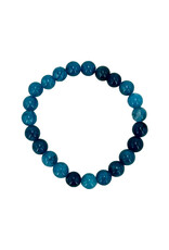 Teal Agate Tumbled Bead Stretch Bracelet