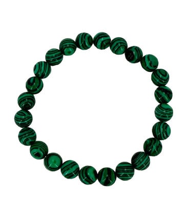 Crystal River Gems Malachite Inspired Premium Bead Stretch Bracelet