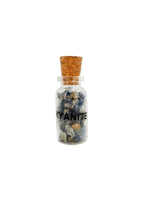Kyanite Blue Gemstone Bottle 3"H