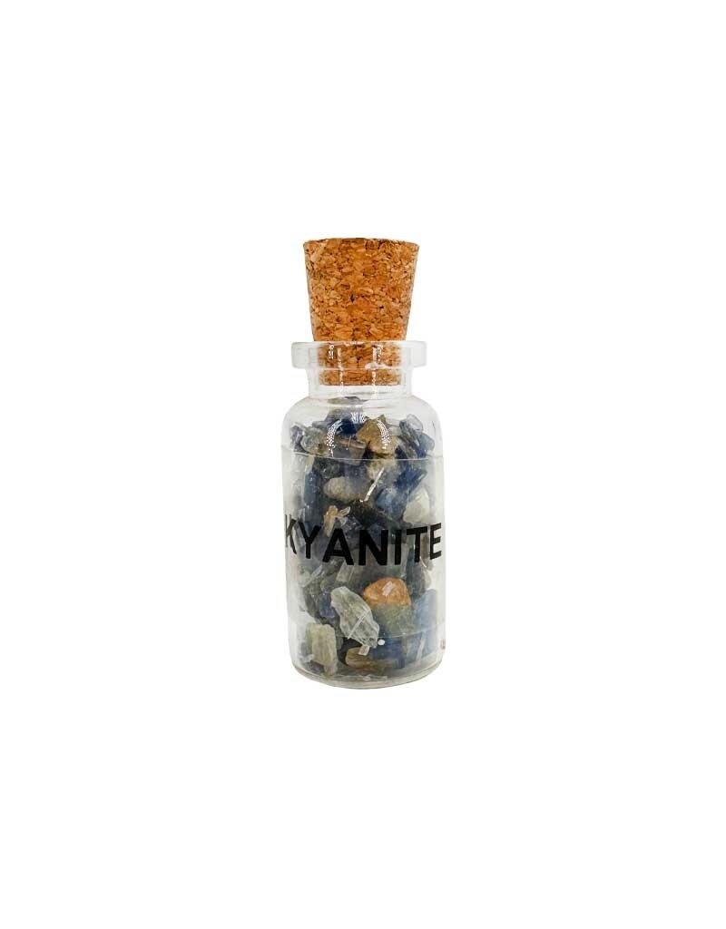 Kyanite Blue Gemstone Bottle 3"H