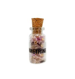 Ametrine Gemstone Bottle 3"H