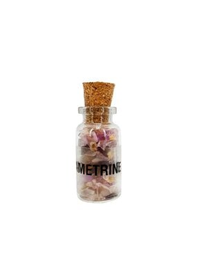 Ametrine Gemstone Bottle 3"H