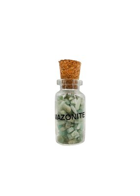 Amazonite Gemstone Bottle 3"H