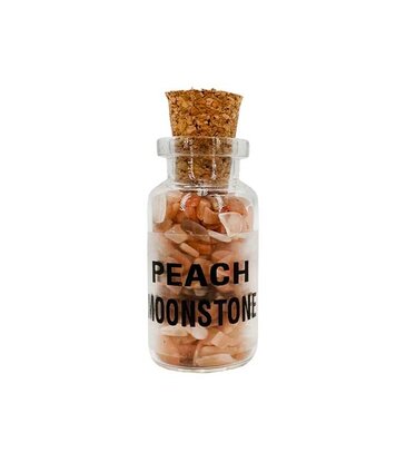 Crystal River Gems Peach Moonstone Gemstone Bottle