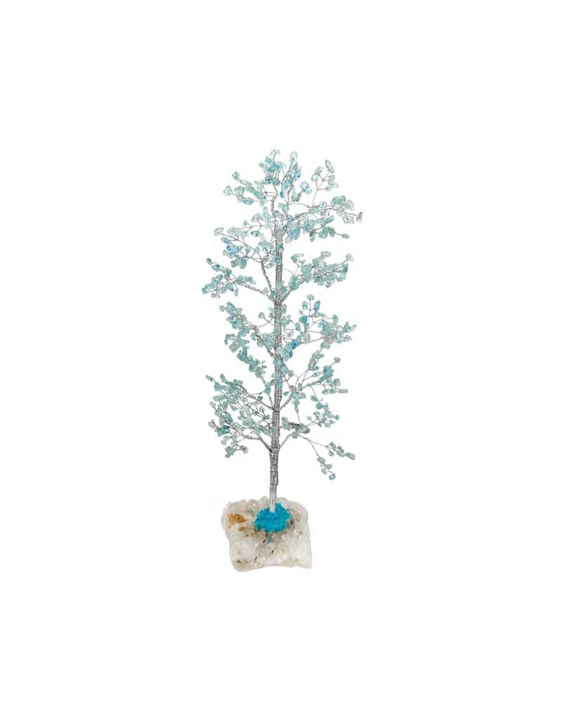 Blue Topaz 500 Chip Gemstone Tree with Cluster Base
