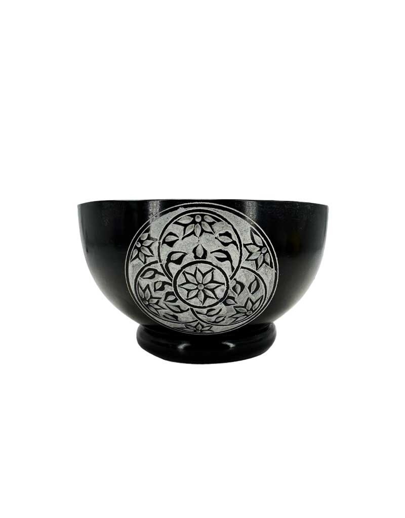 Floral Carved Bowl Burner Bowl 5"D