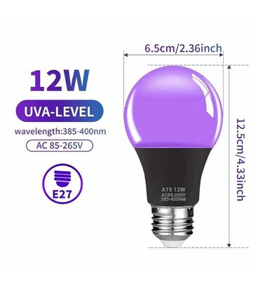 12w LED Black Light Bulb