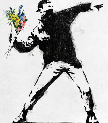 Banksy - Flower Bomber Poster 24" x 36"