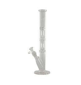14" Straight Tube Double Showerhead Perc Water Pipe