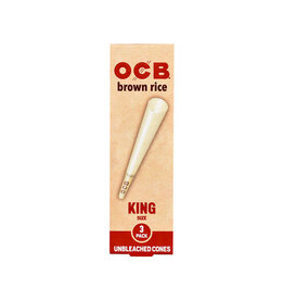 OCB Brown Rice King Size Cone 3 Pack