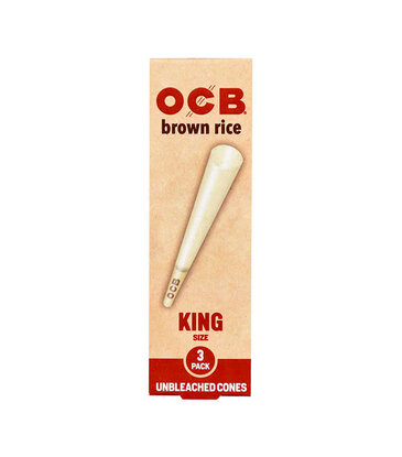 OCB OCB Brown Rice King Size Cone 3 Pack