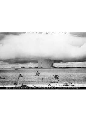 Bikini Island 1946 Atomic Bomb Test Poster 36"x24"