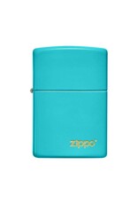 Classic Flat Turquoise With Zippo Logo - Zippo Lighter
