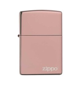 High Polish Rose Gold With Zippo Logo - Zippo Lighter