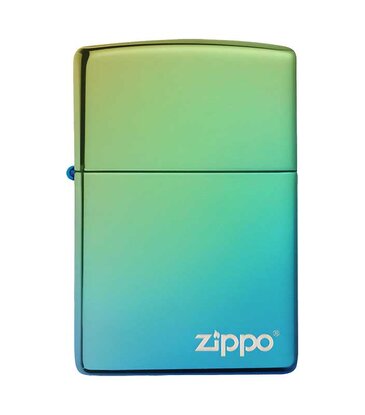 Zippo Classic High Polish Teal With Zippo Logo - Zippo Lighter