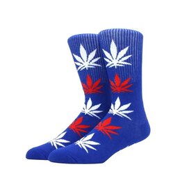 Weed Leaf Socks - Red, White, and Blue