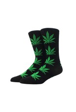 Weed Leaf Socks - Green and Black