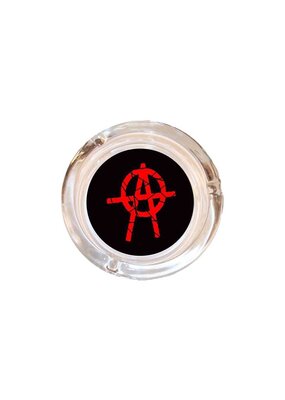 4" Diameter Anarchy Glass Ashtray