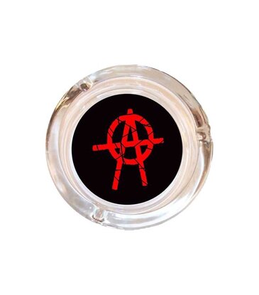 4" Diameter Anarchy Glass Ashtray