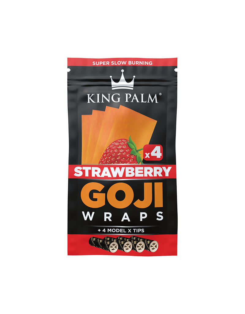 King Palm Exotic Goji Wraps 4 Pack - Strawberry