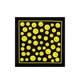 Retro Smiley Face Black Bandana