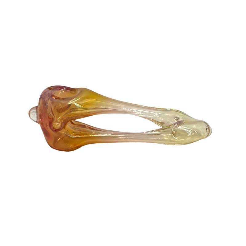 Gold Fumed Flower Glass Pipe - P2996 | Bulk Head Shop Supplies