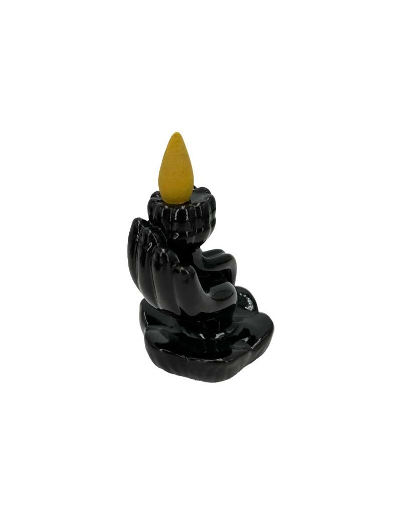 Hand Lotus Flower Ceramic Backflow Incense Burner