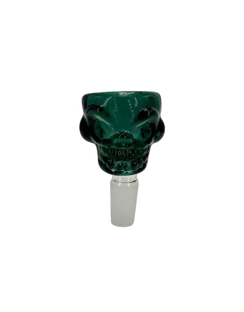 14mm Male Skull Face Water Pipe Bowl