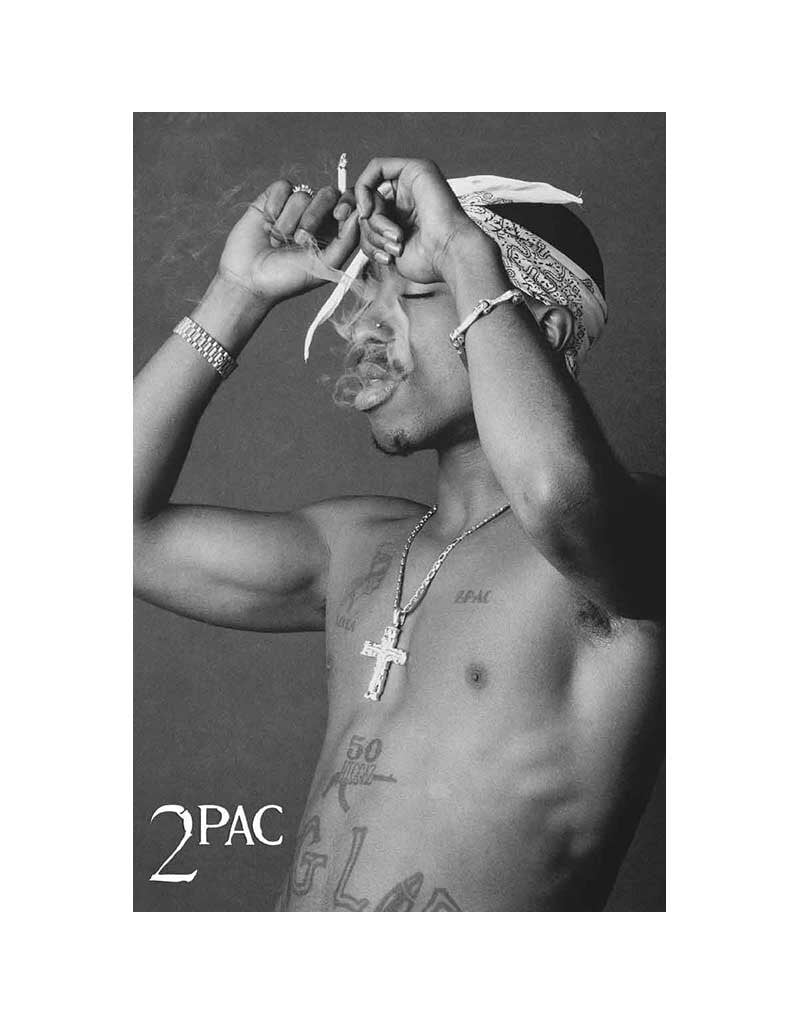 Tupac - Smoke Poster - 24"x36"
