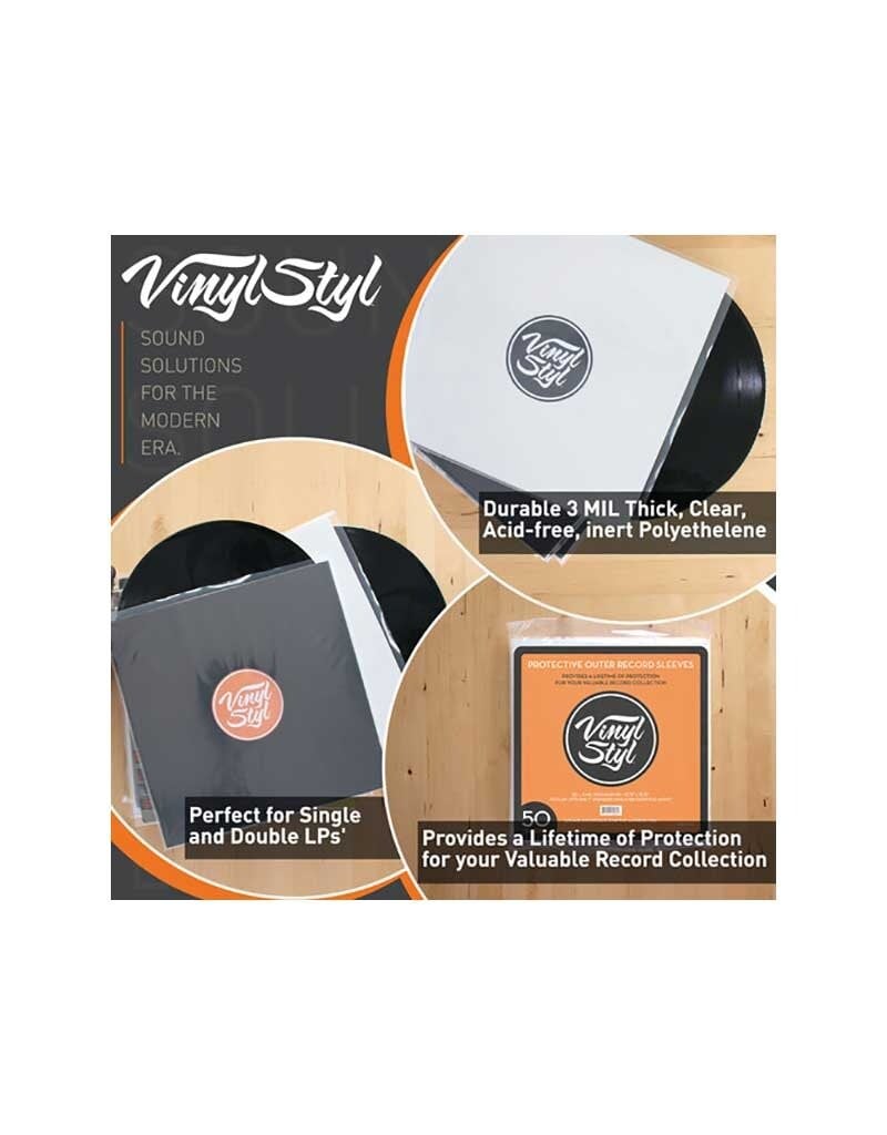 Vinyl Style Record Album Sleeves 100 count