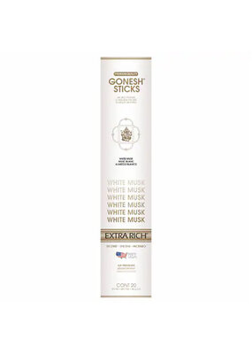 Gonesh White Musk Incense 20 Sticks