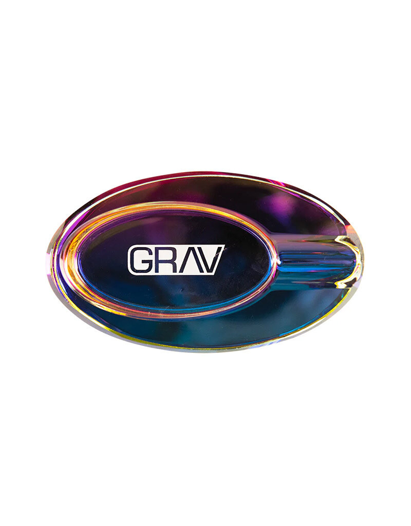 GRAV Ellipse Glass Ashtray Iridescent