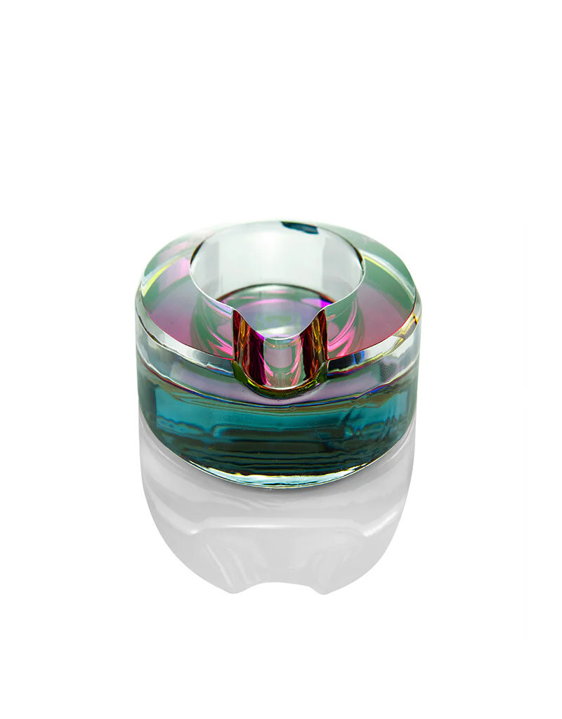 GRAV Ellipse Glass Ashtray Iridescent