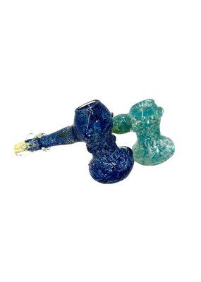 6" Silver Fumed Frit Flat Mouthpiece Bubbler