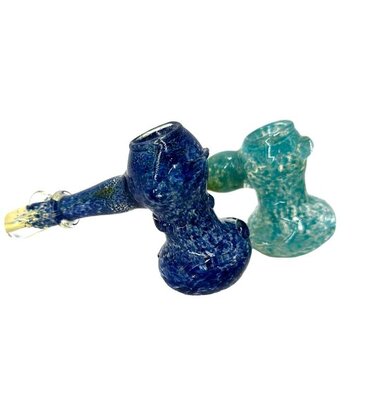 6" Silver Fumed Frit Flat Mouthpiece Bubbler