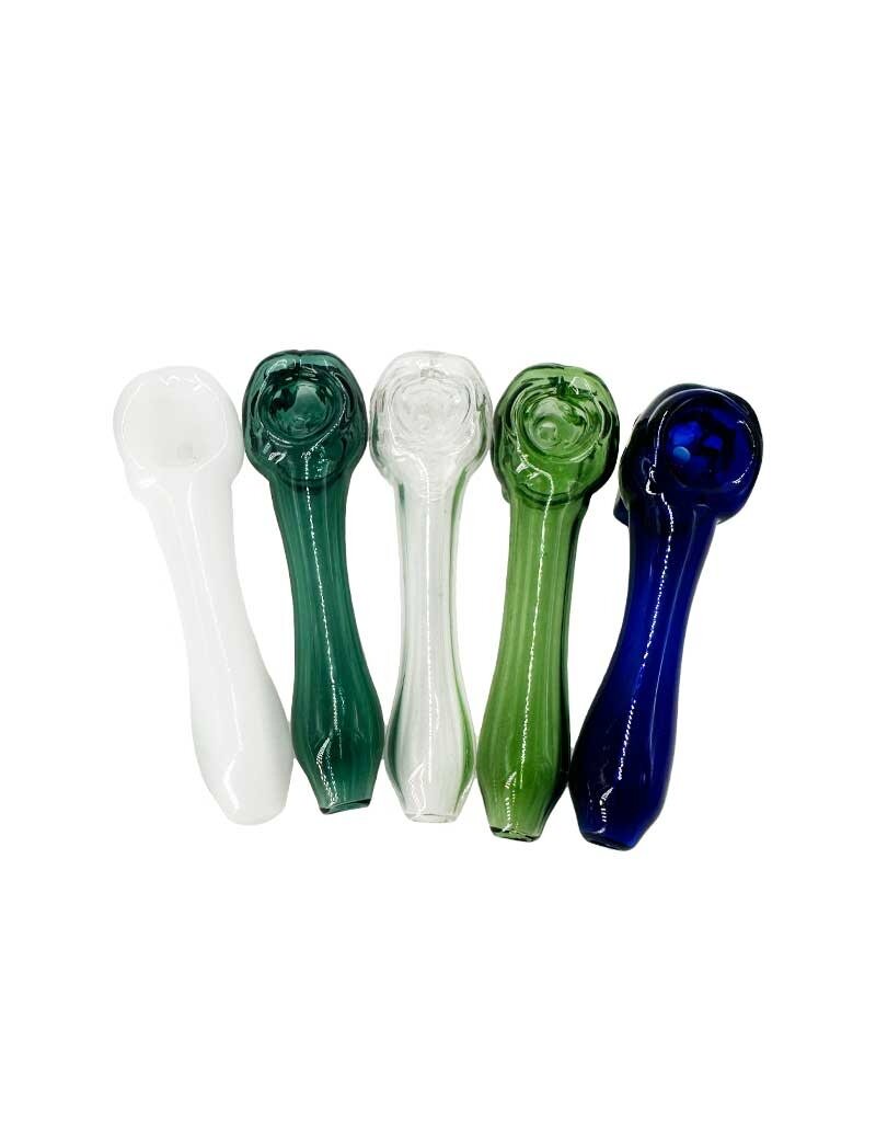 4" Color Rod Skull Hand Pipe