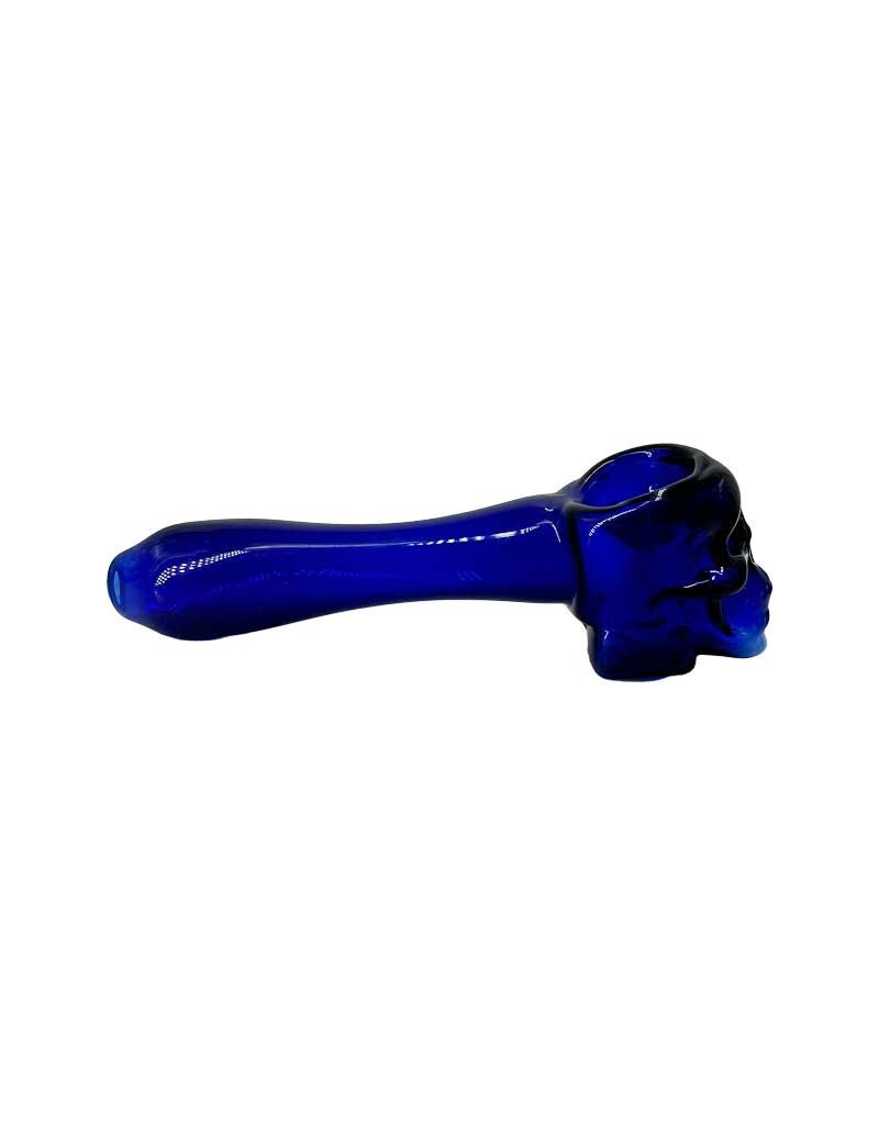 4" Color Rod Skull Hand Pipe