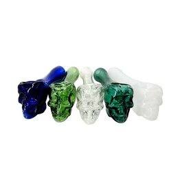 4" Color Rod Skull Hand Pipe