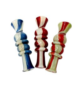 3" Double Maria Color Swirl Glass Bat