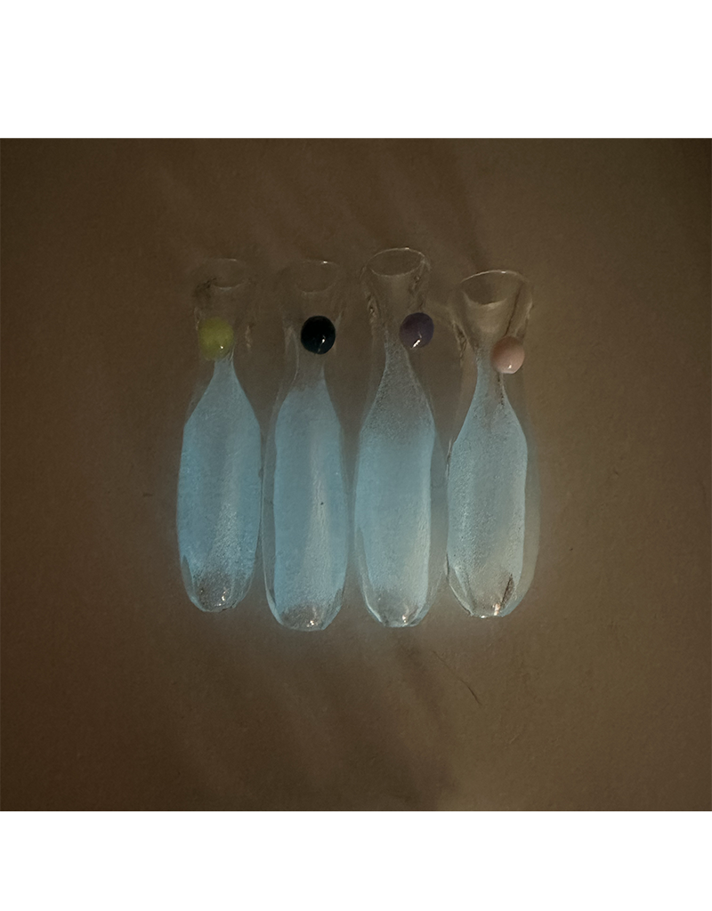 3" Glow in The Dark Squared Body Glass Bat