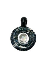 Round Opal Window Pendant Deep Blue Sea
