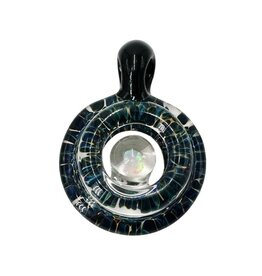 Round Opal Window Pendant Deep Blue Sea