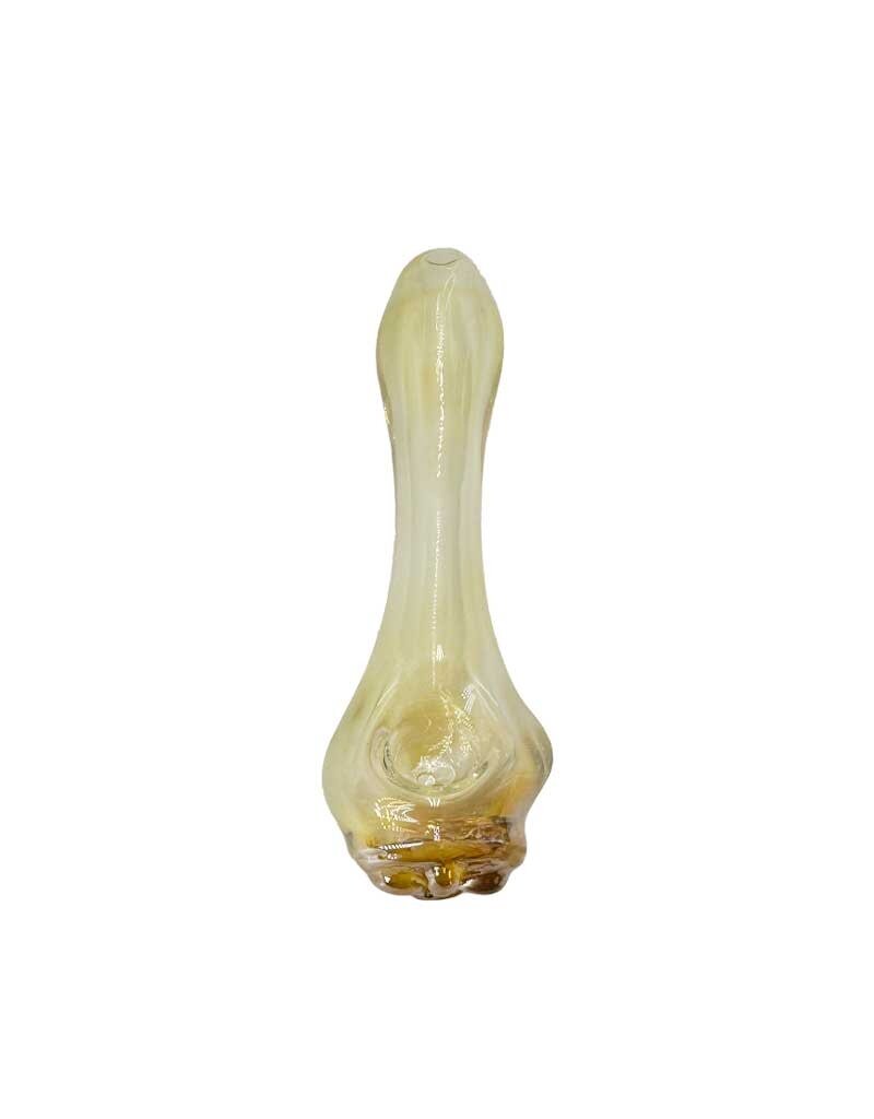 Nick-O Silver Fumed 3D Fleur De Lis Hand Pipe