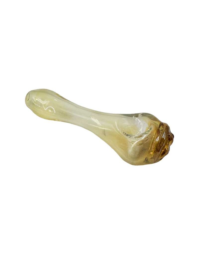 Nick-O Silver Fumed 3D Fleur De Lis Hand Pipe