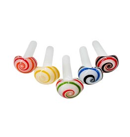 3" Import Killer Swirl Front Hand Pipe White