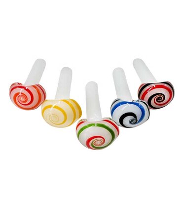 WWW Glass 3" Import Killer Swirl Front Hand Pipe White