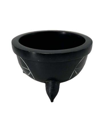 Pentacle Soapstone Charcoal Burner 4"D